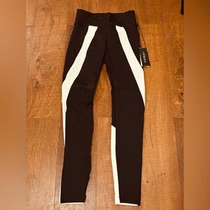 Koral Black Leggings with White Detail